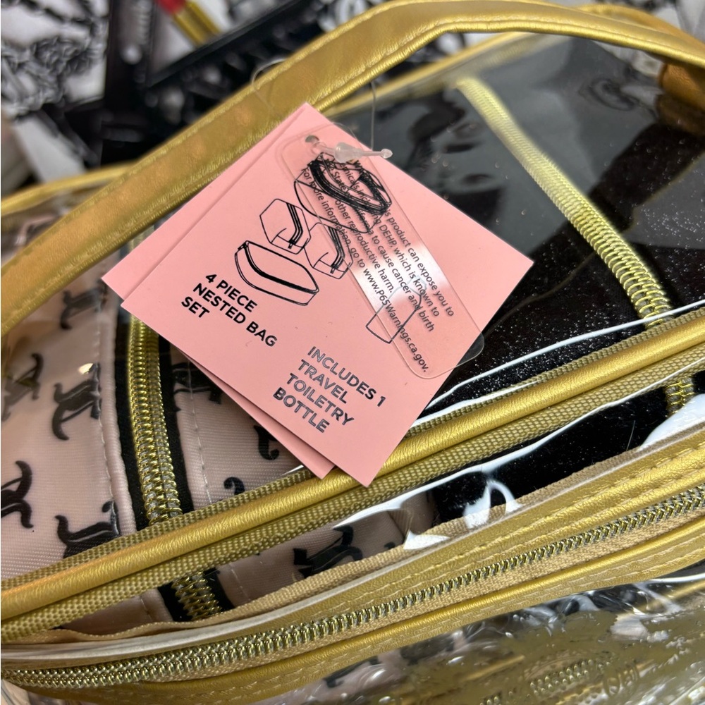 Juicy Couture 4-piece nested travel cosmetic bag set NWT - Picture 5 of 7